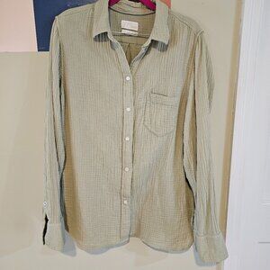 J crew sage gauze button down VGUC
